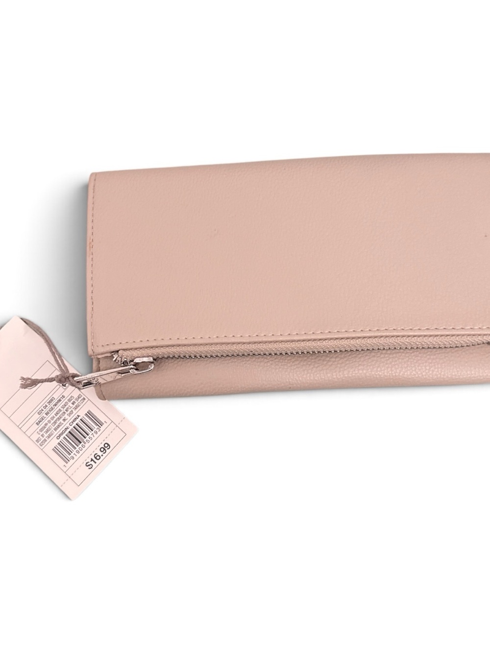 Women's Fold-Over Wallet Clutch in Blush Pink